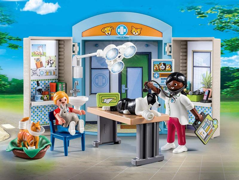 PLAYMOBIL Play Box Clinica Veterinaria - 70309 - Sunny